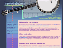 Tablet Screenshot of banjo-tabs.com